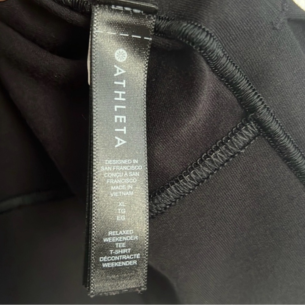 Athleta Relaxed Weekender Tee Black Size XL Oversized Tencel Modal - Picture 5 of 6